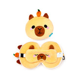 Capybara Travel Pillow & Eye Mask