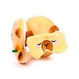 Capybara Travel Pillow & Eye Mask