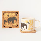 ZSL x Liga Elephants Cork Coasters