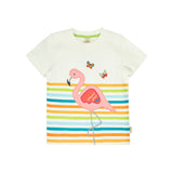 ZSL x Frugi Flamingo Stripe Toddler T-Shirt