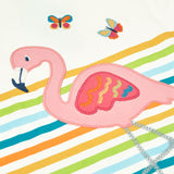 ZSL x Frugi Flamingo Stripe Toddler T-Shirt