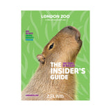 Book cover of 'The Insider's Guide' from London Zoo with a capybara on a green background.