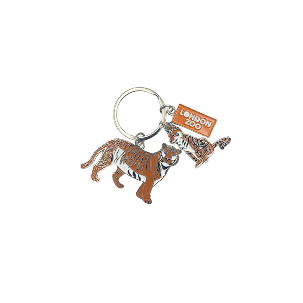 London Zoo Tiger and Cub Charm Keyring – ZSL Shop