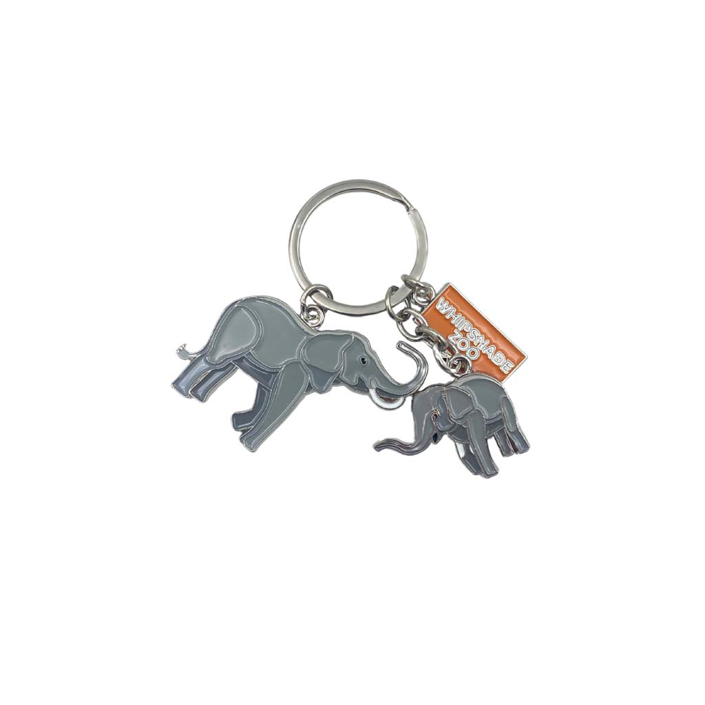 Whipsnade Zoo Elephant & Calf Charm Keyring – ZSL Shop