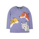 Children's Big Cats Applique Top