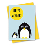 Penguins Birthday Card