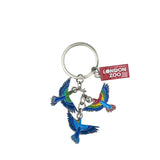 London Zoo Macaws Charm Keyring