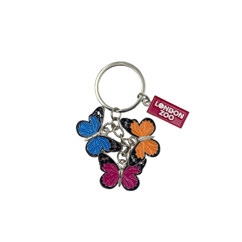 London Zoo Butterflies Charm Keyring | ZSL Shop