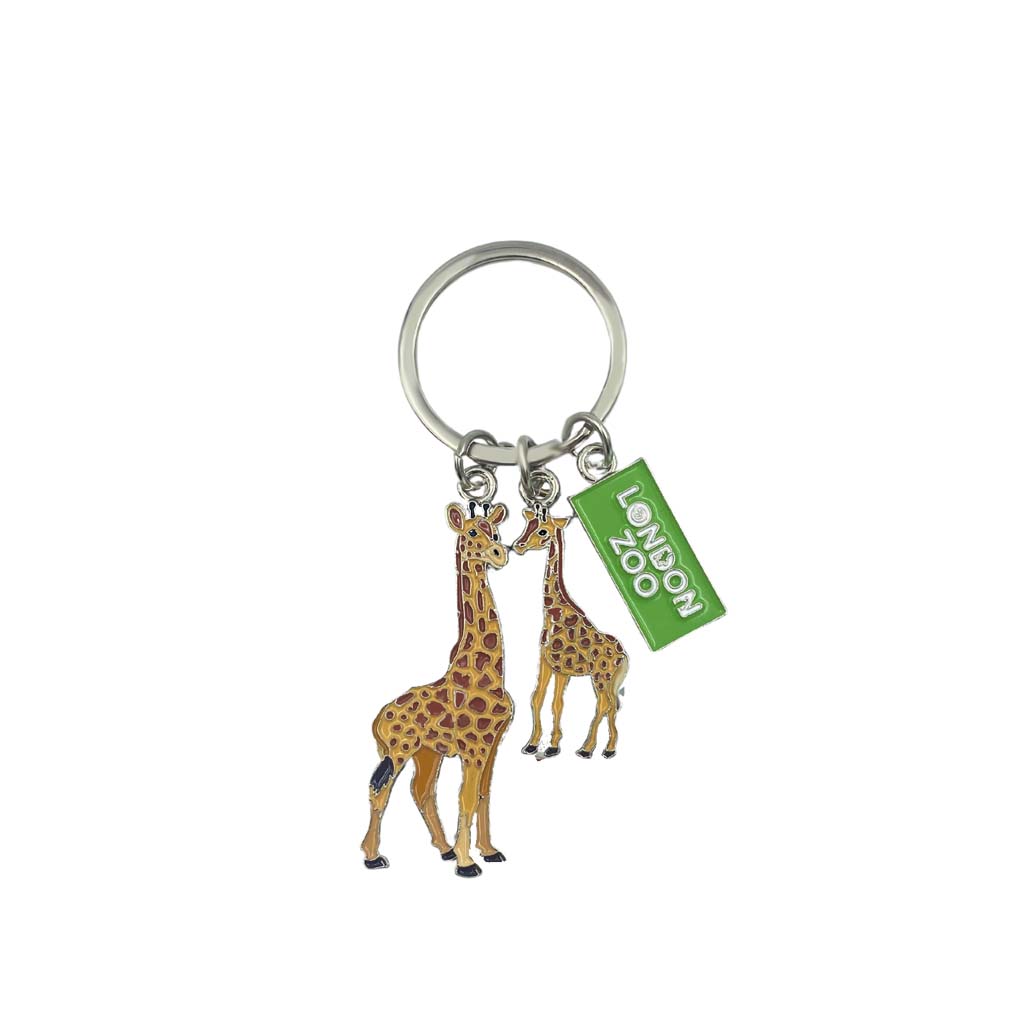 London Zoo Giraffe and Calf Charm Keyring – ZSL Shop