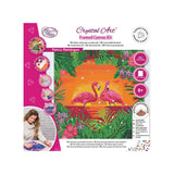 Flamingos Crystal Art Canvas, 30cm x 30cm