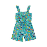 Children's Blue Sea Life Print Jumpsuit