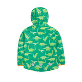 Children's Green Dinosaur Print Rain Jacket