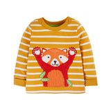Children's Yellow Red Panda Applique Top
