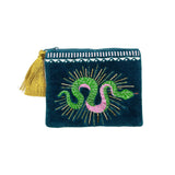 Snake Embroidered Purse