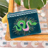 Snake Embroidered Purse