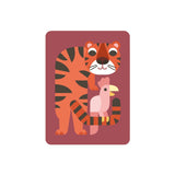 Tiger & Parrot Greetings Card