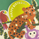 Jungle Animals 3D Birthday Card