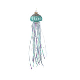 Gisela Graham Blue Jellyfish Glass Decoration