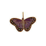 Purple Butterfly Embroidered Decoration