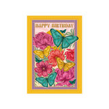 Butterflies & Flowers Birthday Card