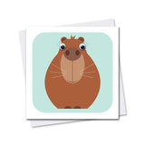 Capybara Googly Eyes Greetings Card