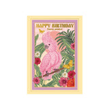 Cockatoo & Foliage Birthday Card