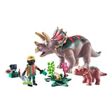 Playmobil Triceratops Family Dinosaur Playset