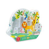Jungle Animals Elephant Shape Puzzle, 40 pieces