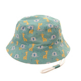 Giraffe and Elephant Print Baby Summer Hat