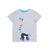 Children's Grey Lemur Applique T-Shirt