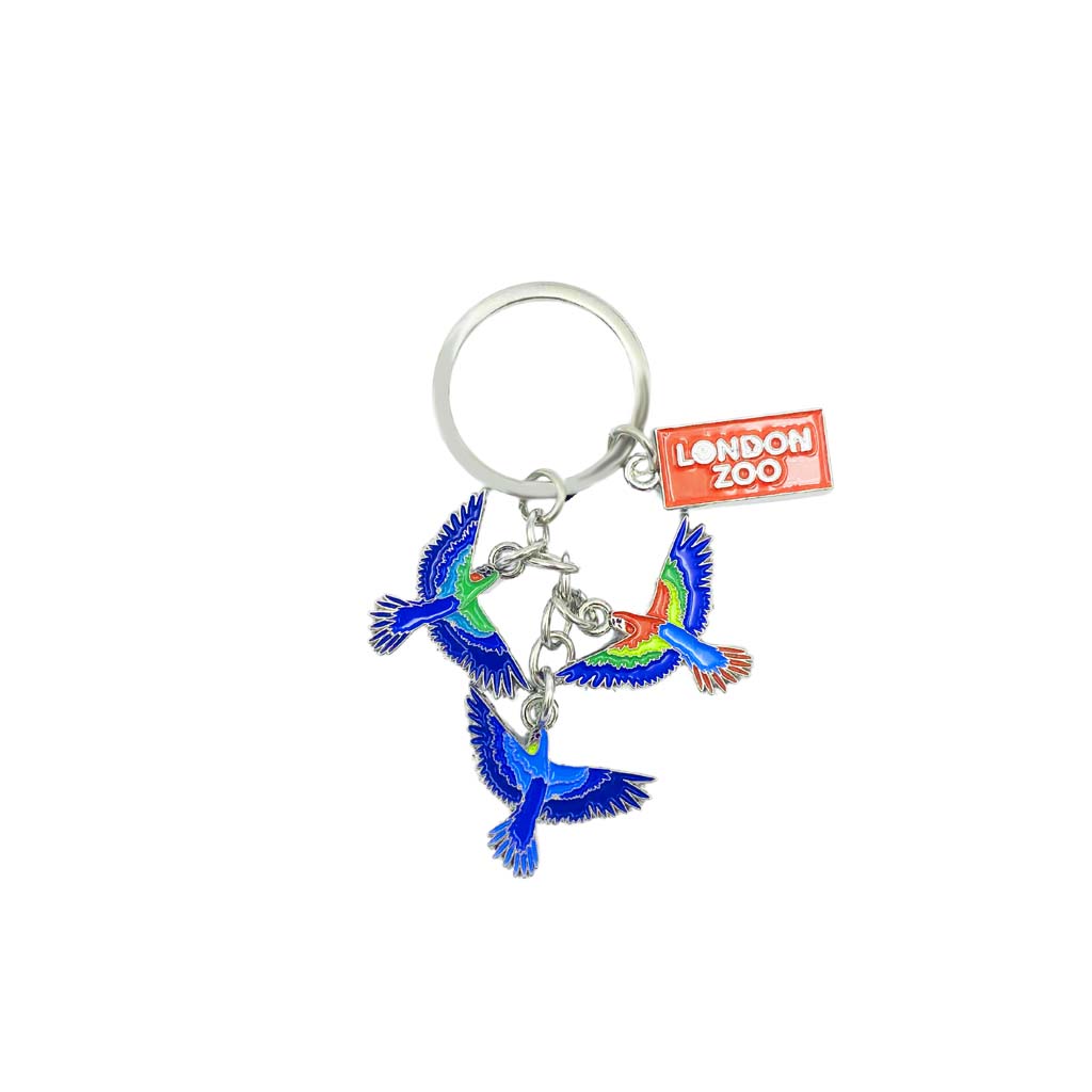 London Zoo Macaws Charm Keyring – ZSL Shop