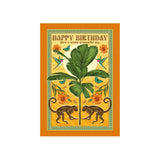 Monkeys & Foliage Birthday Card