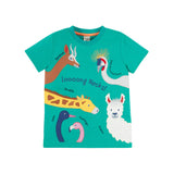 Children's Green Animals Applique T-Shirt