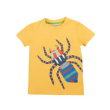 Children's Yellow Spider Applique T-Shirt