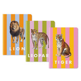 Big Cats Striped Print Notebook Set