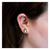 Penguin Cherry Wood Earrings
