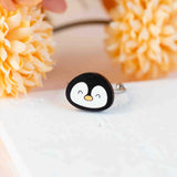 Penguin Cherry Wood Ring