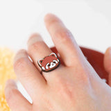 Red Panda Cherry Wood Ring
