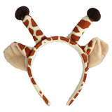 Giraffe Plush Head Band With Beige Ears, Fancy Dress Accessory