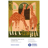 ZSL Bicentenary Giraffe 'Great Days Out' Official TFL Print