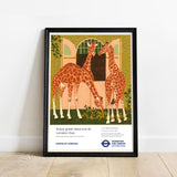 ZSL Bicentenary Giraffe 'Great Days Out' Official TFL Print