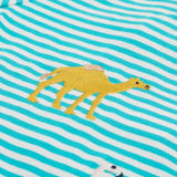 Babies' Blue Animals Embroidered T-Shirt