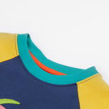 Children's Navy Dinosaur Applique T-Shirt