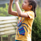 Children's Yellow Spider Applique T-Shirt