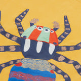 Children's Yellow Spider Applique T-Shirt