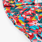 Children's Red Tropical Bird Print Dress