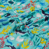 Children's Blue Sea Life Print Jumpsuit