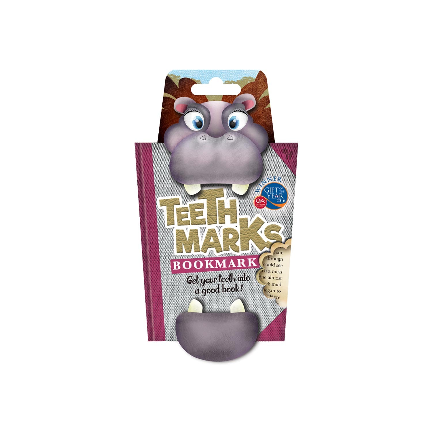 Hippo Teethmarks Bookmarks