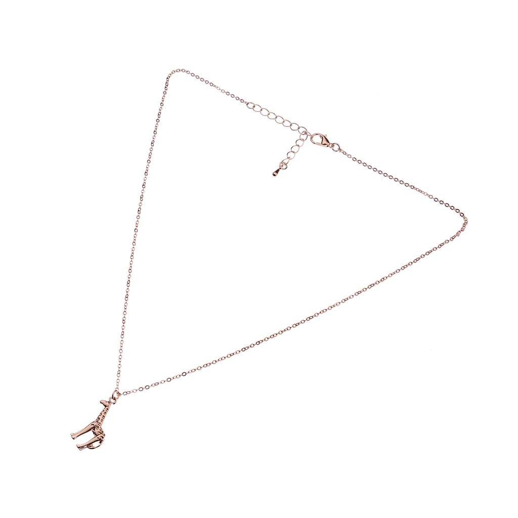 Rose gold sales giraffe necklace