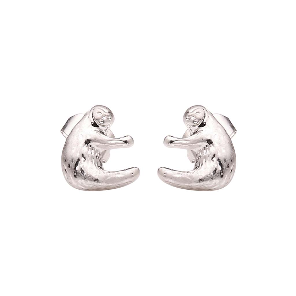 Sterling silver deals sloth earrings